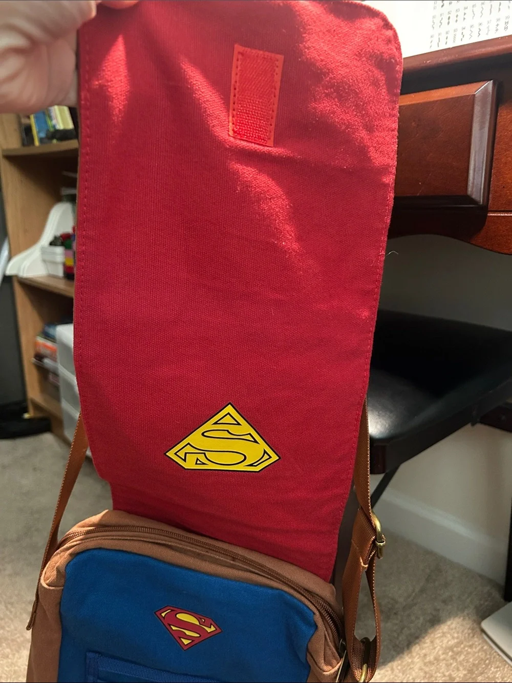 Daily Planet Superman Brown Canvas Messenger Bag for Men